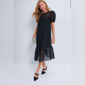 NWOT Organza Windowpane Waverly Dress